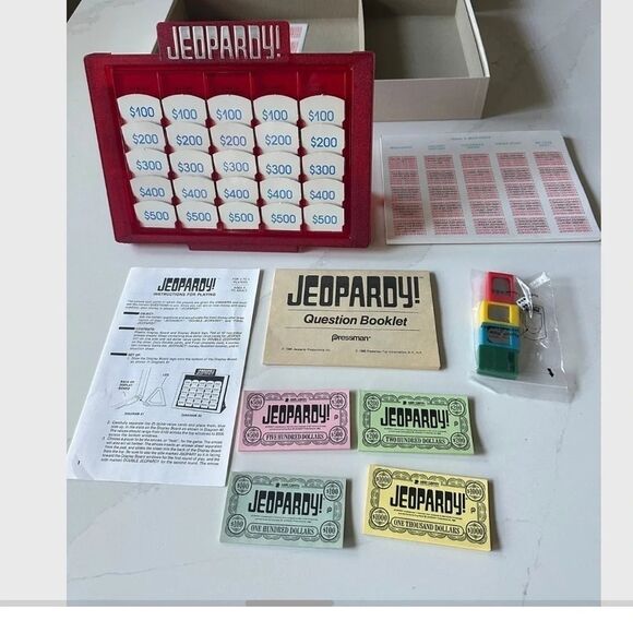 Vintage 1988 Jeopardy Board Game by Pressman - Complete nwt still in plastic - Picture 6 of 7